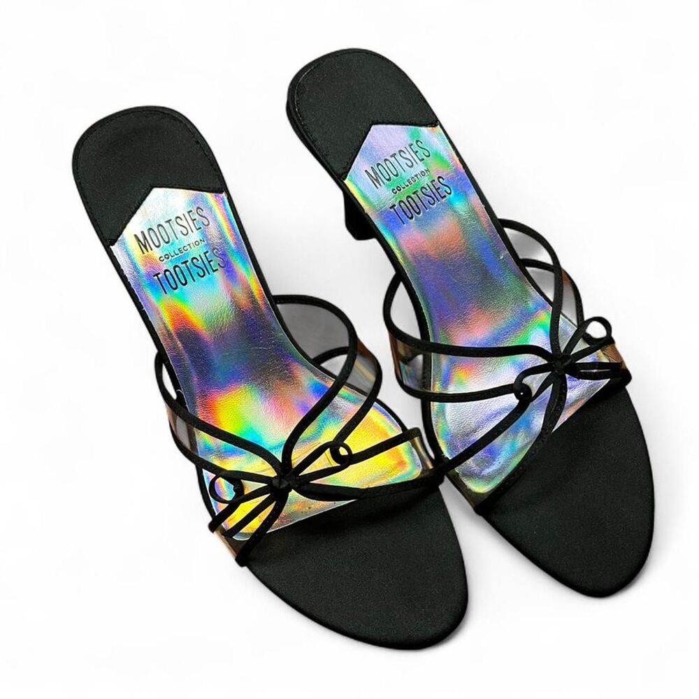 Mootsies Tootsies Y2K Women's Iridescent Backless Kitten Heel